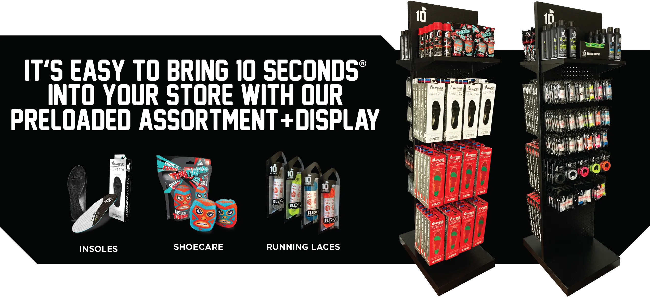 10 Seconds ® 2-Sided Display | Specialty Running