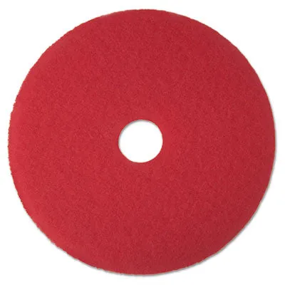13" Red Buffing Pads, Case of 5, Tennant 1243341
