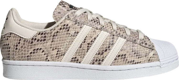 Adidas Wmns Superstar 'Snakeskin' Sneakers, Tan