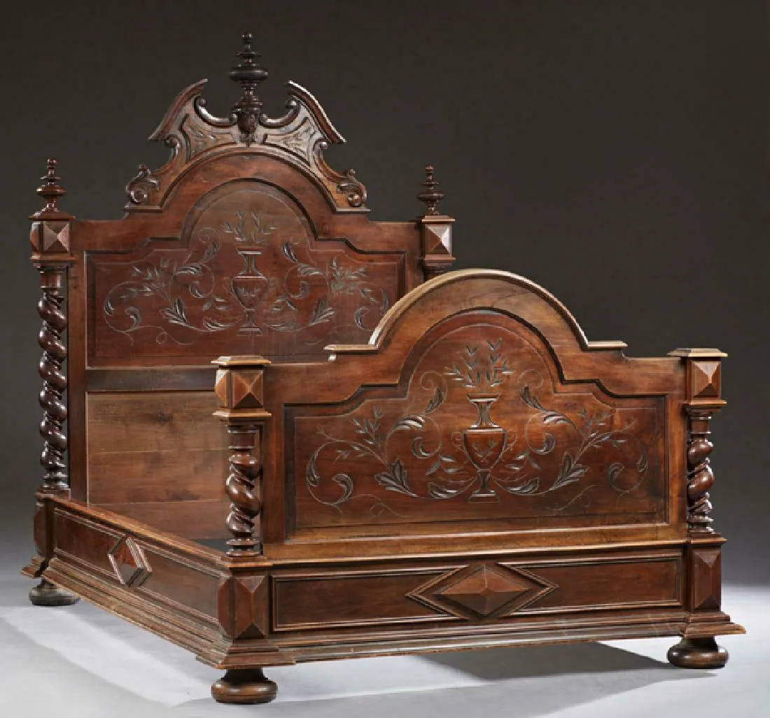 Antique Bedroom Set, Four-Piece Set, French Henri II Style, 1800s, Gorgeous!