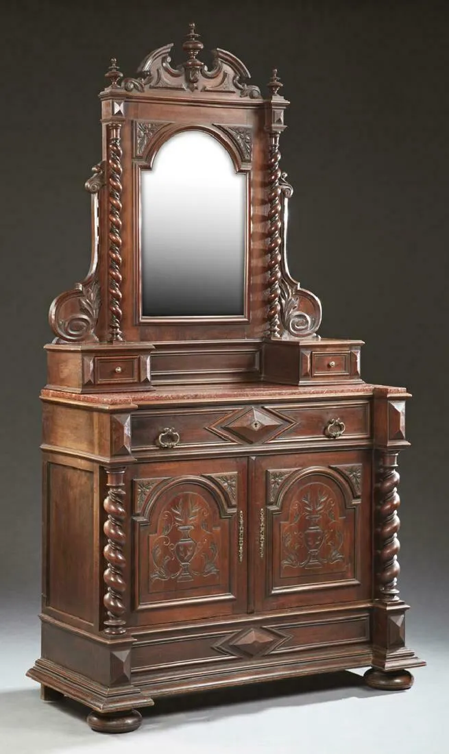 Antique Bedroom Set, Four-Piece Set, French Henri II Style, 1800s, Gorgeous!