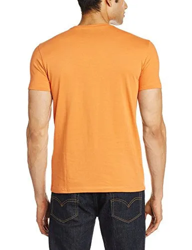 Cherokee Men's Round Neck T-Shirt (Orange) (8907002708410)
