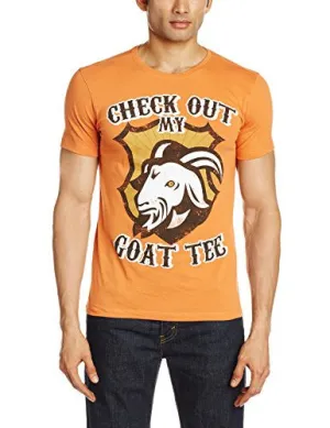Cherokee Men's Round Neck T-Shirt (Orange) (8907002708410)
