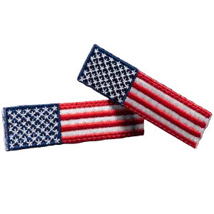 Floperator Embroidered U.S. Flag Patch Set