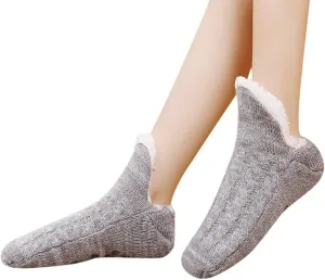 Fluffy Socks for Women Thick Fuzzy Fleece Plush Sleeping Socks Soft Sherpa Lined Socks Non Slip with Grippers