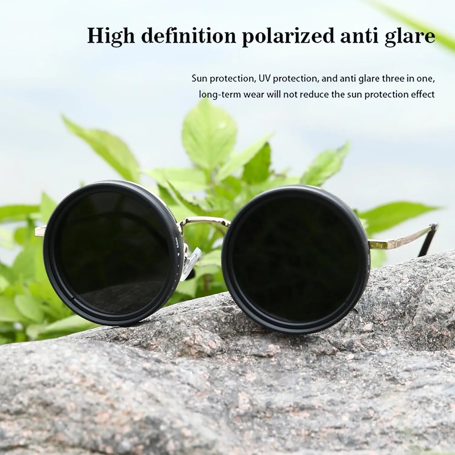 Hand Made Nd-400 9 Gears Round Polarized Adjustable Dimming Men Sunglasses women Filter Diving Fishing