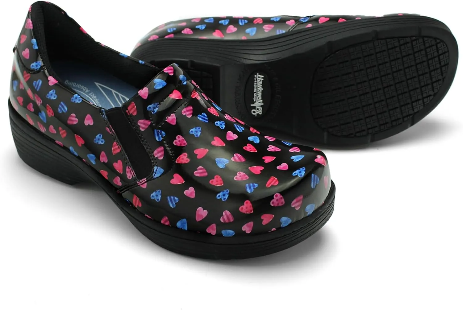Hawkwell Pro Leather Nurse Clogs for Women Lightweight Slip Resistant Arch Support Healthcare Professional Nursing Shoes Work Clog