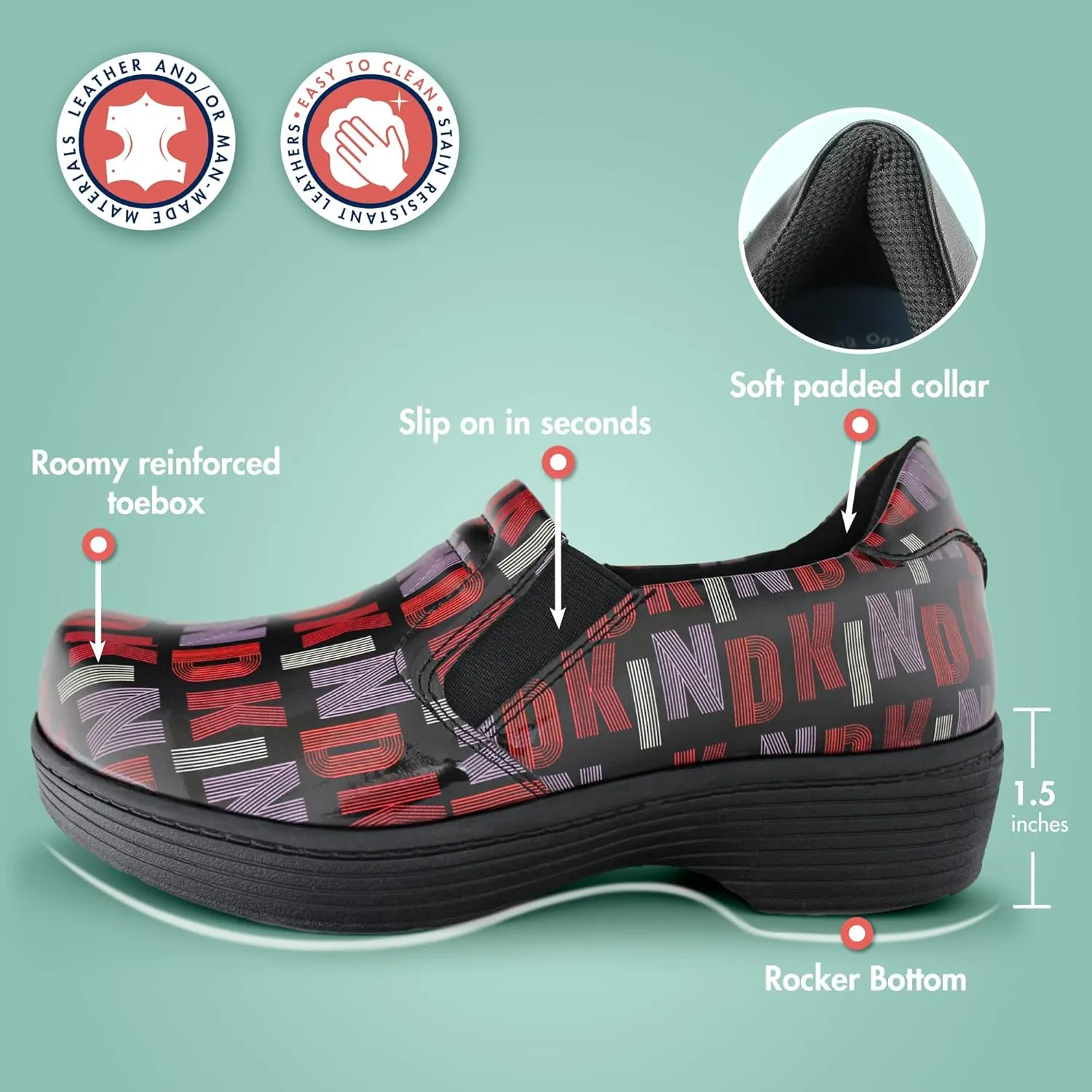 Hawkwell Pro Leather Nurse Clogs for Women Lightweight Slip Resistant Arch Support Healthcare Professional Nursing Shoes Work Clog