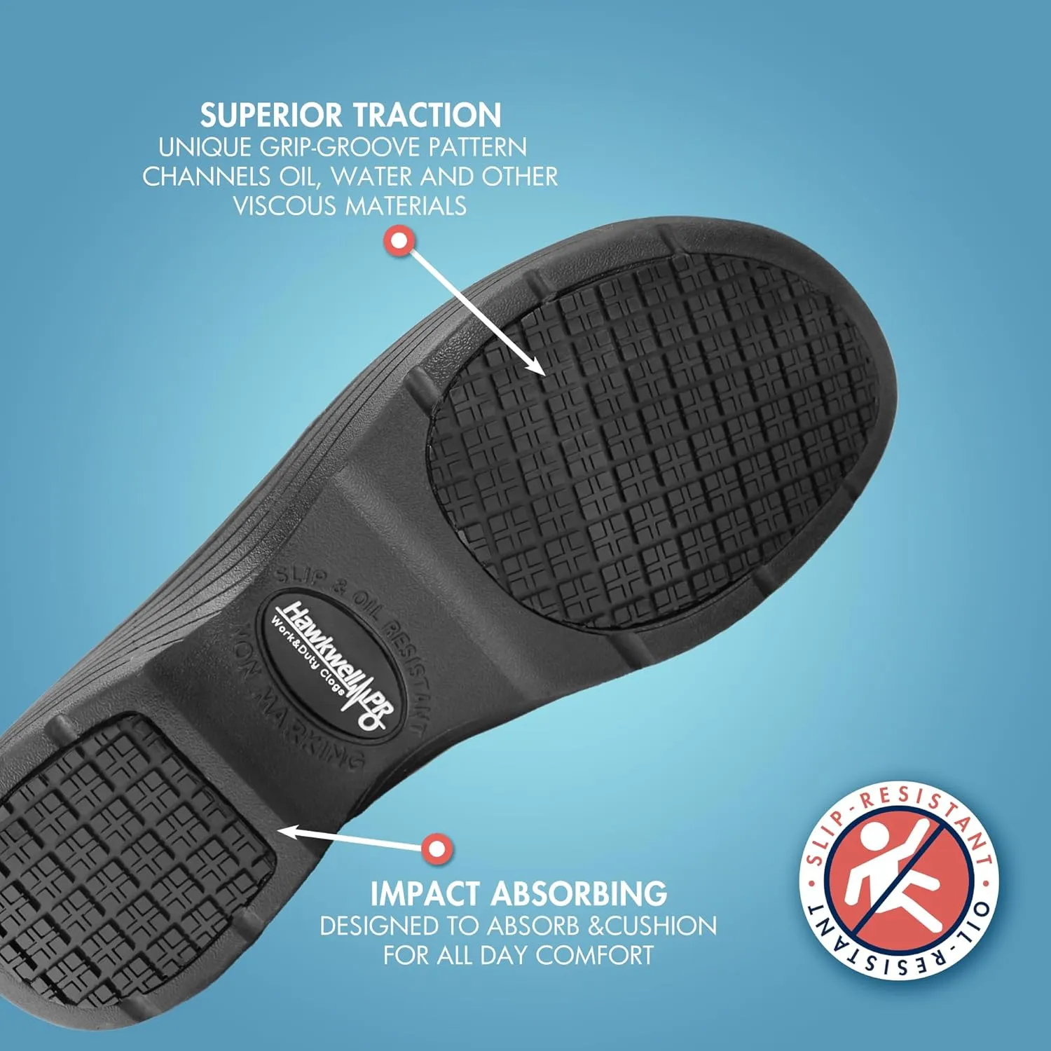 Hawkwell Pro Leather Nurse Clogs for Women Lightweight Slip Resistant Arch Support Healthcare Professional Nursing Shoes Work Clog