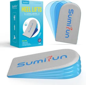 Heel Lift Inserts for Women Shoes - Adjustable Orthopedic Shoe Lifts for Uneven Legs - Gel Heel Inserts for Leg Length Discrepancy - Height Increase Inserts