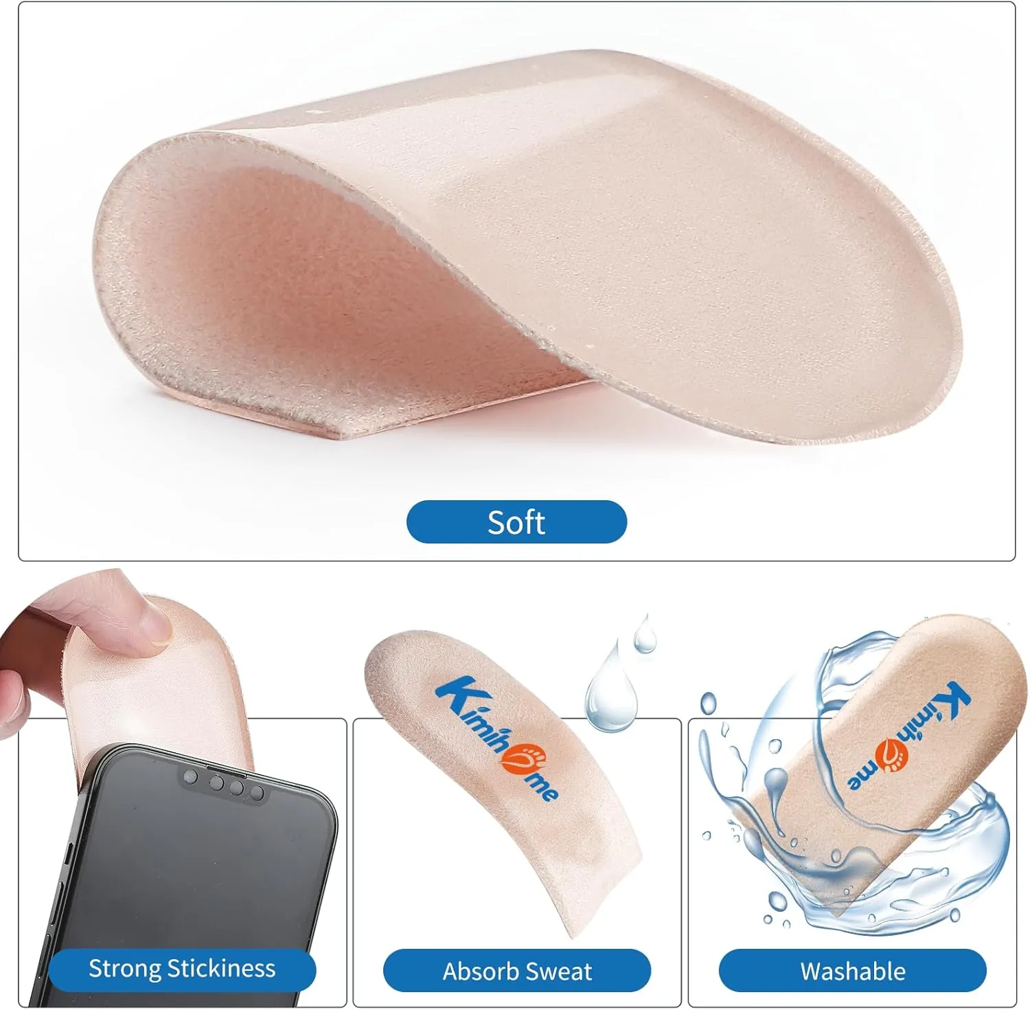 Heel Lift Inserts for Women Shoes - Kimihome Adjustable Gel Shoe Heels Insert Wedge for Women Uneven Legs Leg Length Discrepancies (3 Layers,Size L)