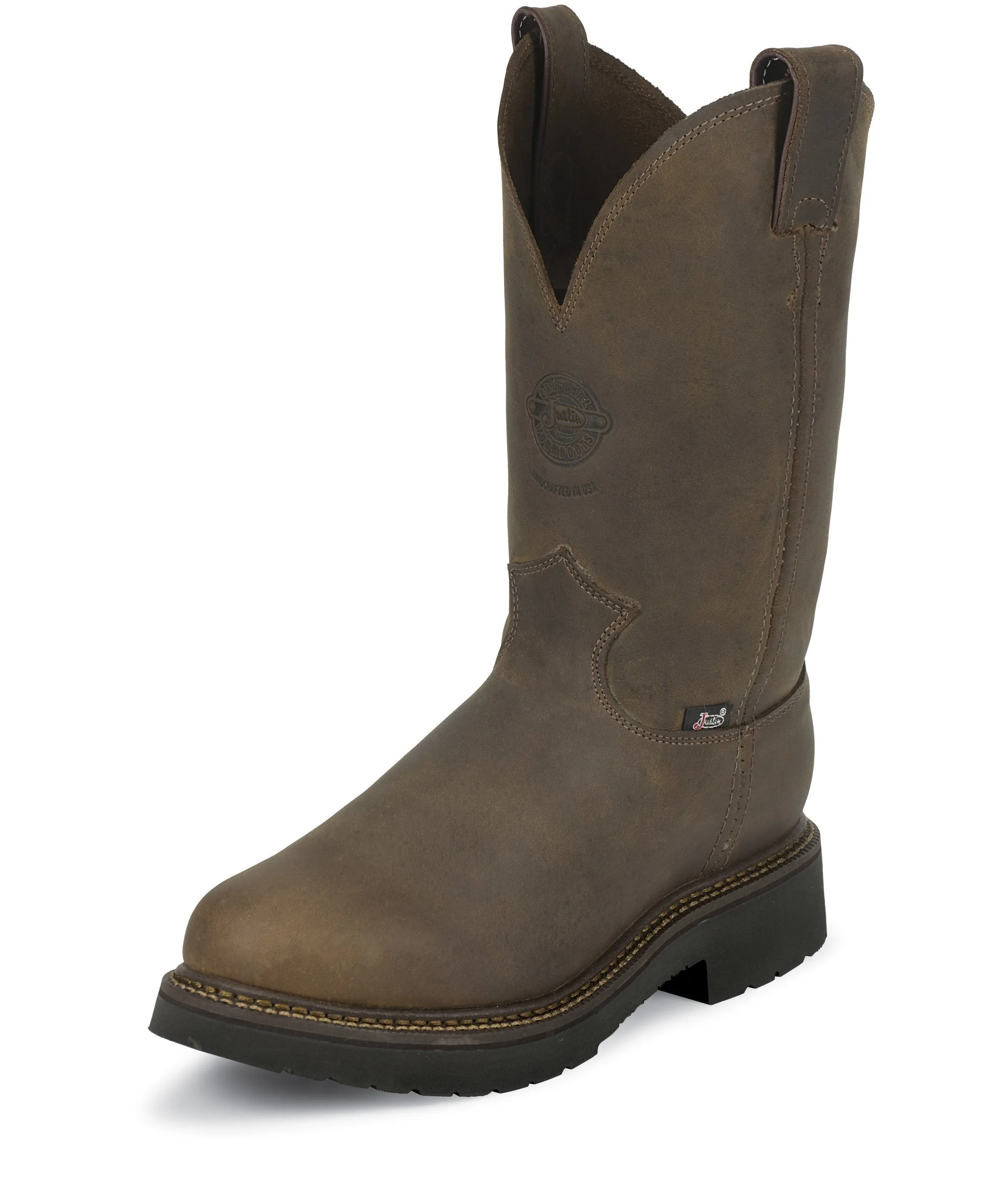Justin Men’s - 11” Rugged Bay Gaucho Pull On - Round Soft Toe