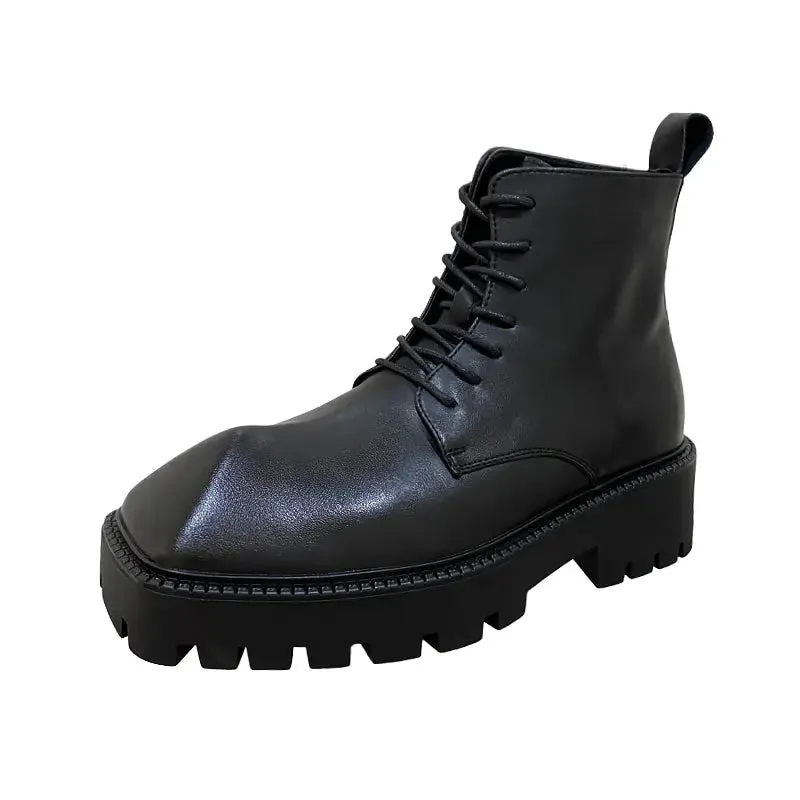【New】Triangle Toe Leather Shoes