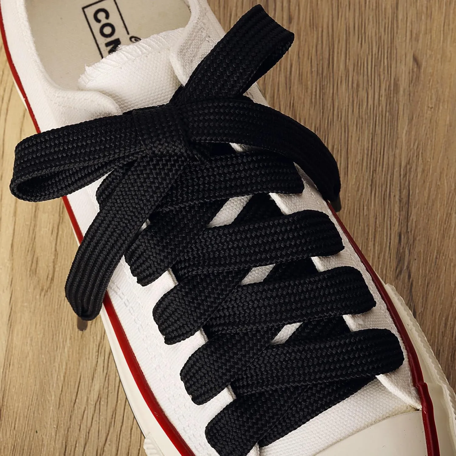 Olukssck 2 Paris Fat Shoe Laces for Sneakers, 5/8" Wide Athletic Shoelaces