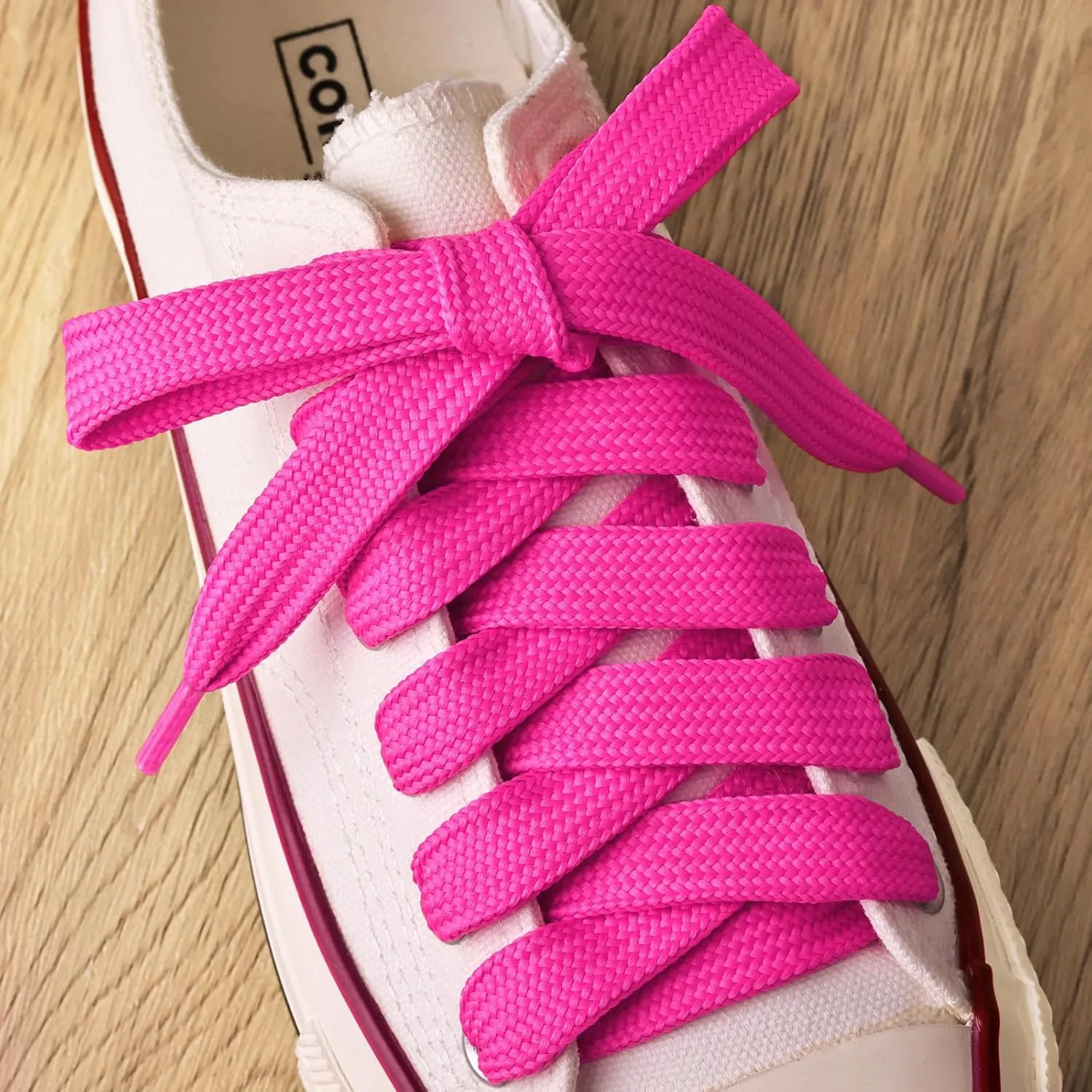 Olukssck 2 Paris Fat Shoe Laces for Sneakers, 5/8" Wide Athletic Shoelaces