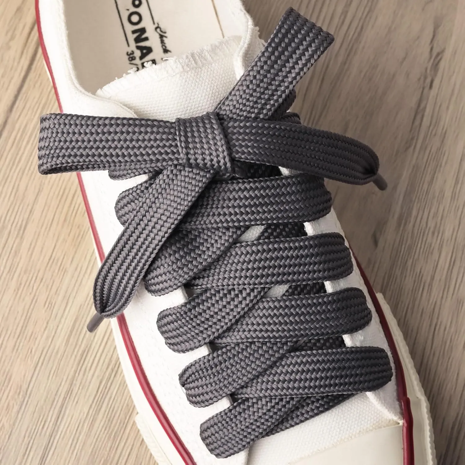 Olukssck 2 Paris Fat Shoe Laces for Sneakers, 5/8" Wide Athletic Shoelaces