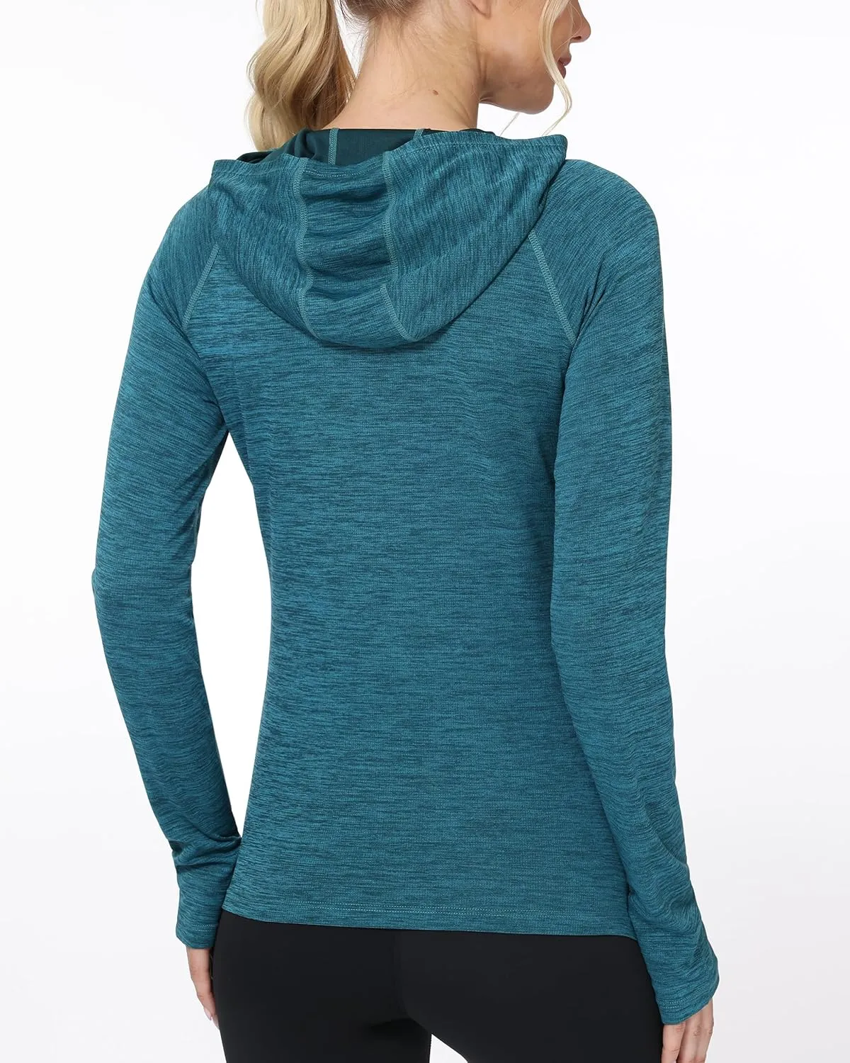 Roadbox Women's Sun Protection Hoodie UPF 50  Long Sleeve Hiking Fishing Hooded Shirt, UV Rash Guard for Women
