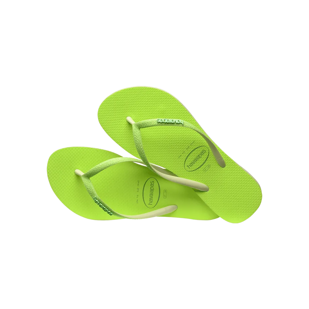 Slim Glitter Neon Flip Flops
