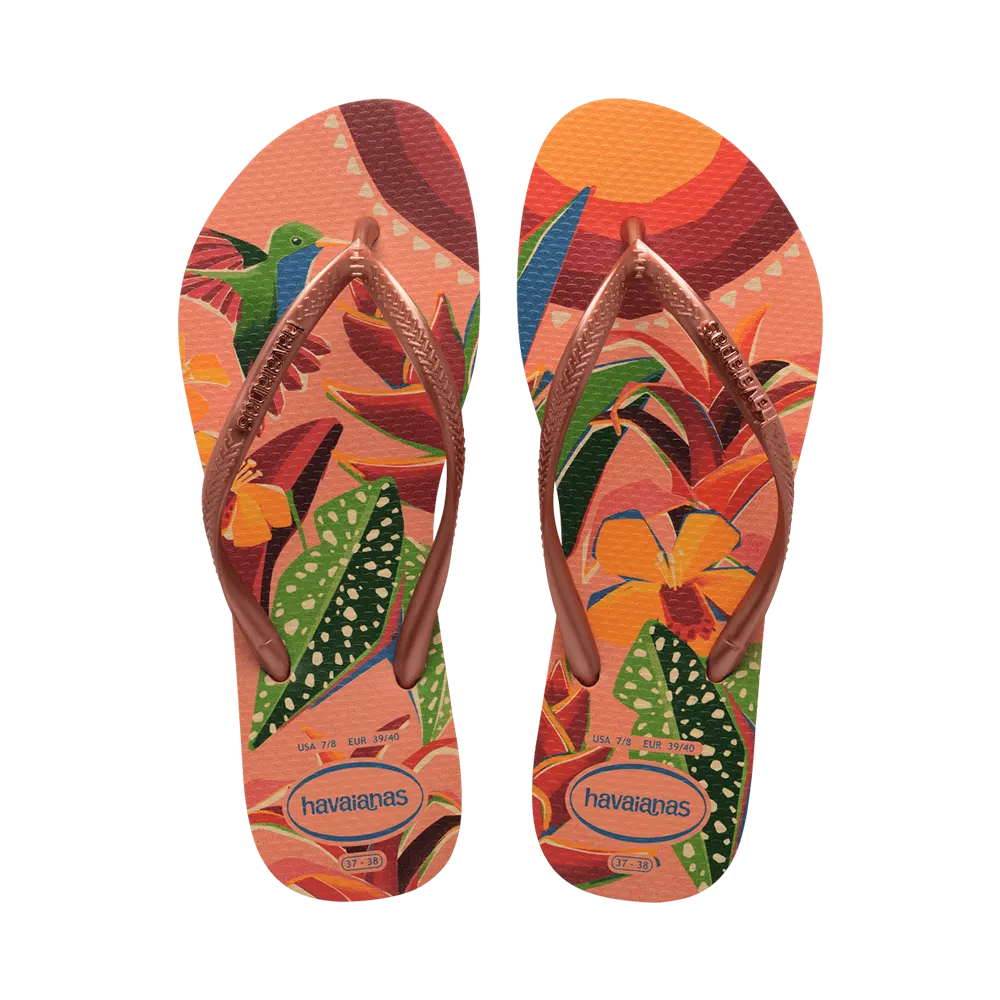 Slim Tropical Flip Flops