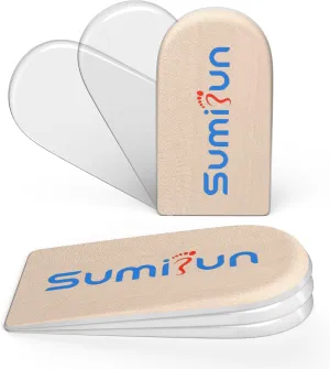 Sumifun Heel Lift, 3-Layer Gel Shoe Lifts for Women Uneven Legs, Adjustable Orthopedic Heel Lifts for Heel Pain and Leg Length Discrepancy, Heel Wedge Inserts 1/8" 2/8" 3/8" (Size L, 1 Pair)