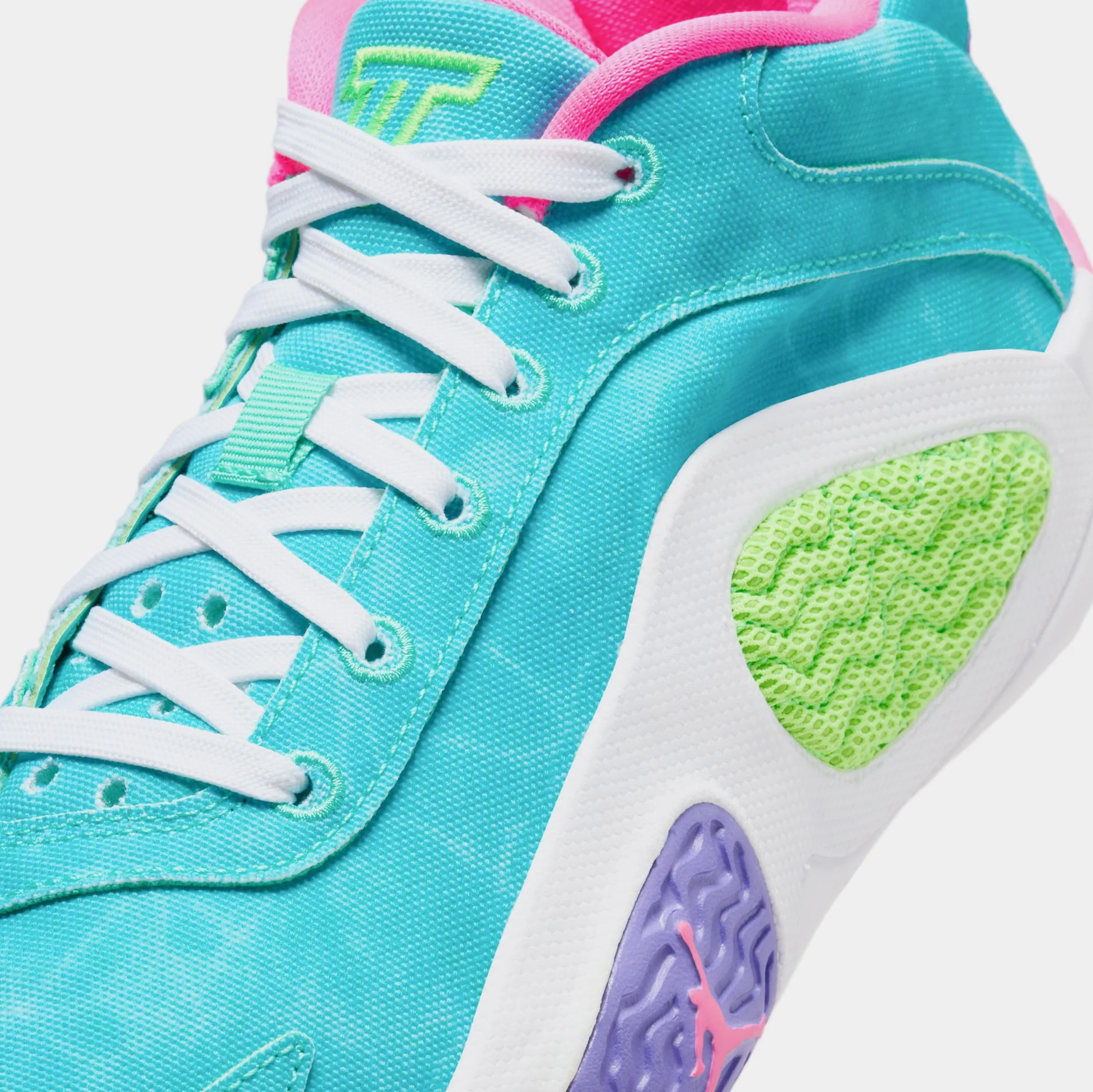 Tatum 2 Grade School Basketball Shoes (Hyper Jade/Green Strike/White)