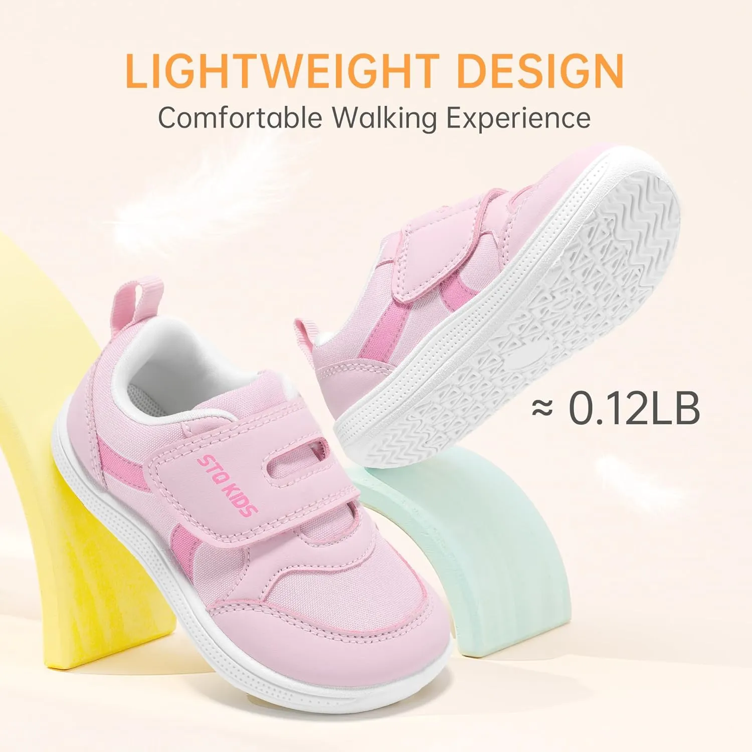 Toddler Wide Toe Box Barefoot Shoes Boys Girls Sneakers Kids Tennis Shoes Preschool Non Slip Lightweight Comfortable First Walking Shoes Running Outdoor Activities