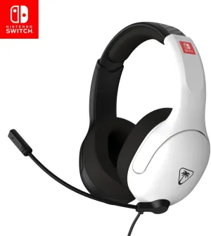 Turtle Beach Airlite Fit Wired Gaming Headset: Officially Licensed for Nintendo Switch, Nintendo Switch Lite & OLED Model - Flip-to-Mute Mic, Over-Ear Comfort Cushions, 40mm Speakers - White & Black