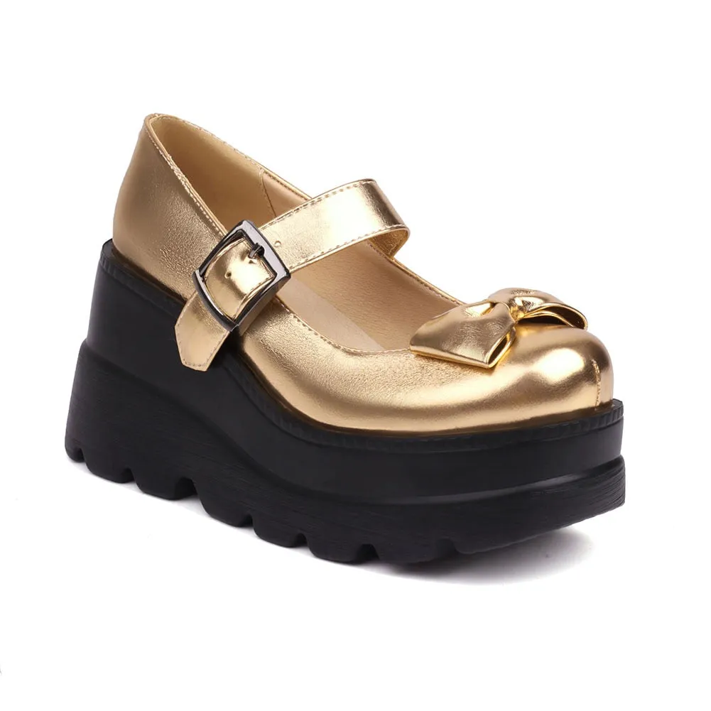 Wedge Heel Flats Shoes