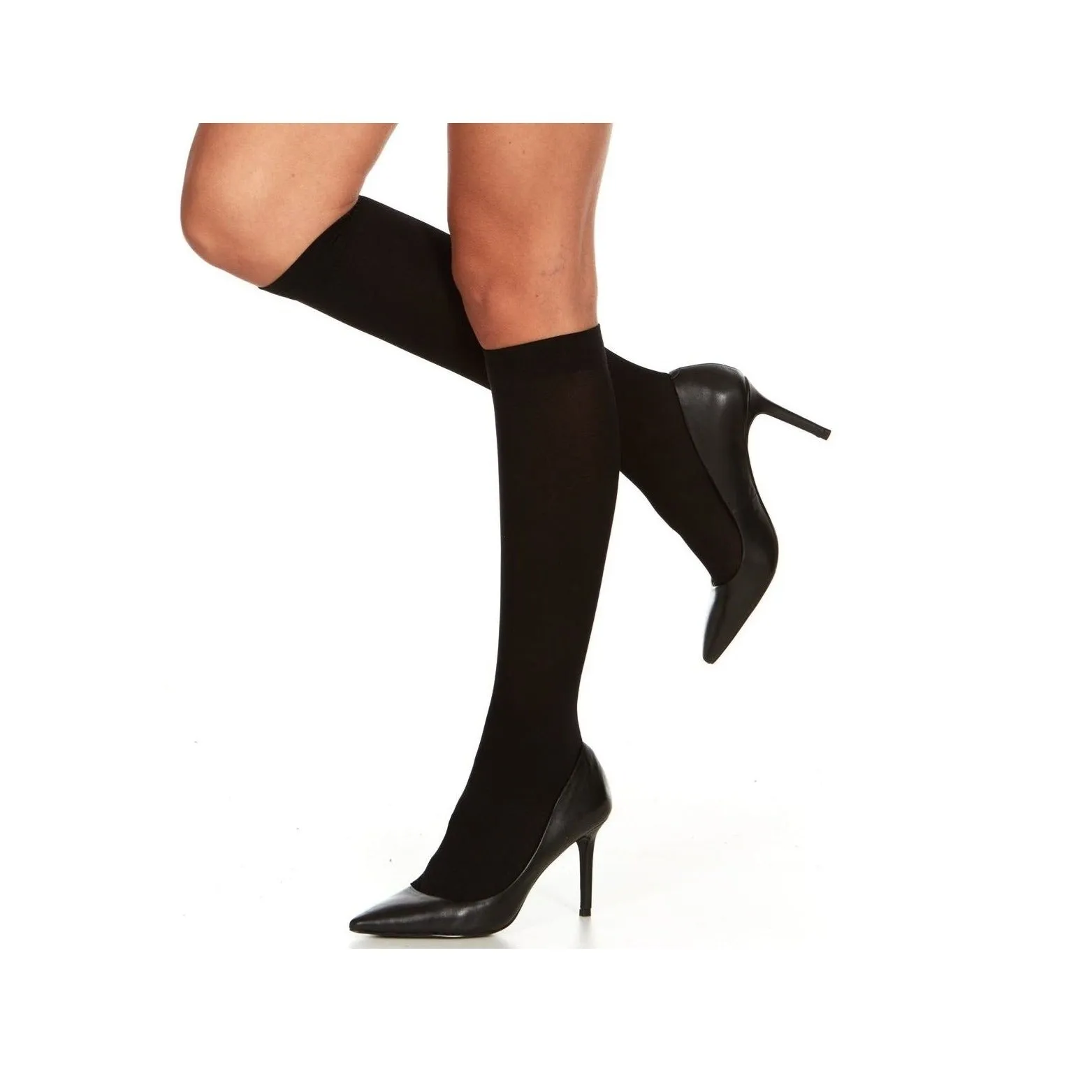 Womens Socks (6 Pack) - Silky Soft Thigh High Socks - Opaque Trouser Socks for Women - Knee High Socks for Women Size 9-11 - Stretchy Nylon Socks for Women - Women's Dress Socks for Any Occasion